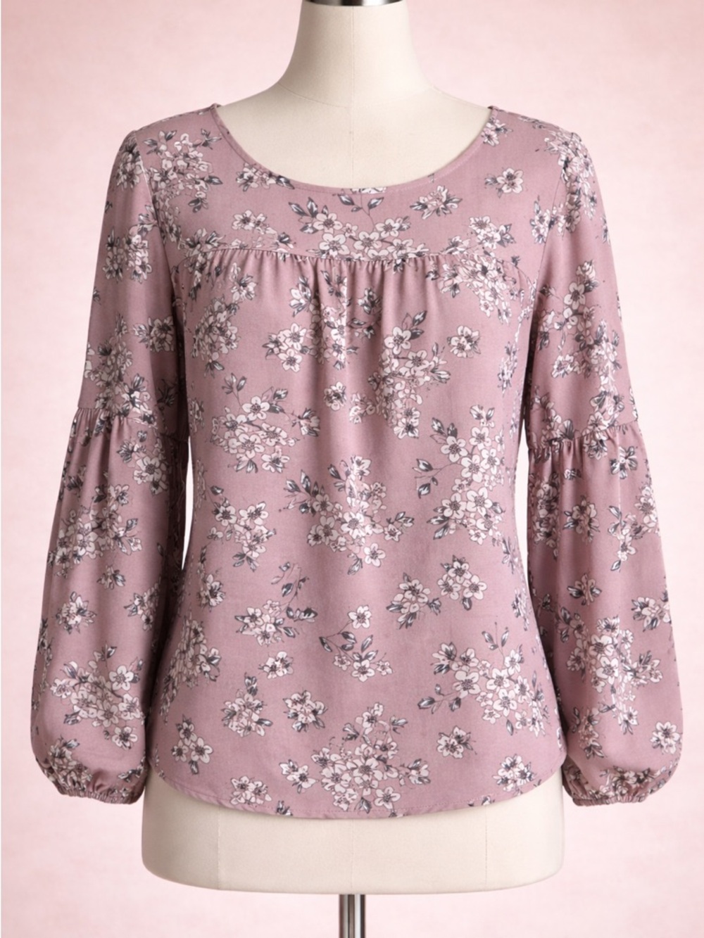 LOFT Floral Peasant Blouse